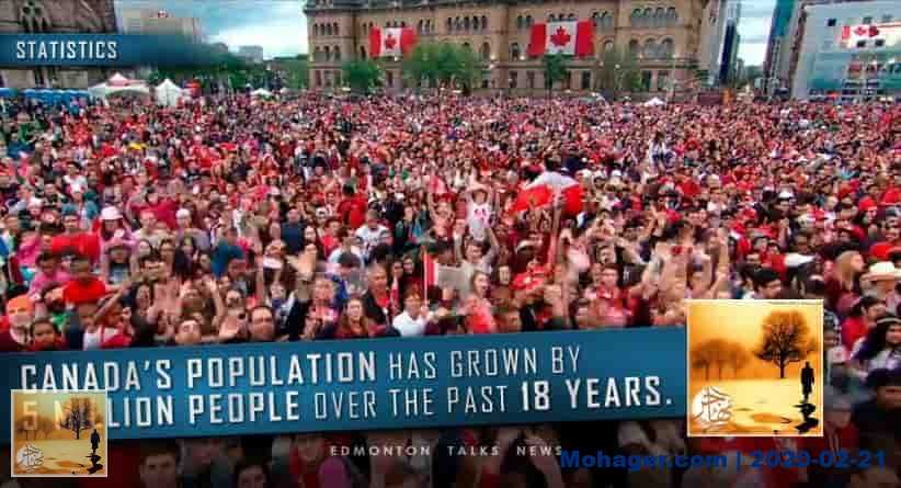 نمو السكان في كندا يقترب من “الصفر” بدون الهجرة